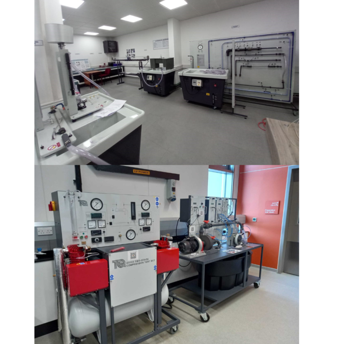 Engineering Lab Using TecQuipment's Fluid Dynamic Products and University of Birmingham Dubai Install images