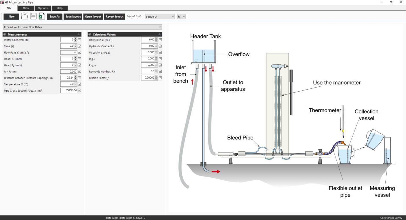 FRICTION LOSS IN A PIPE | TecQuipment
