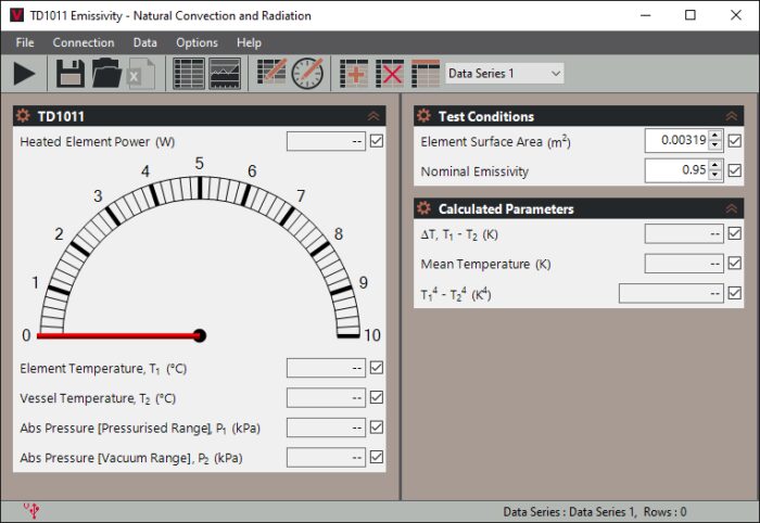 EMISSIVITY NATURAL CONVECTION AND RADIATION TD1011 VDAS 0122