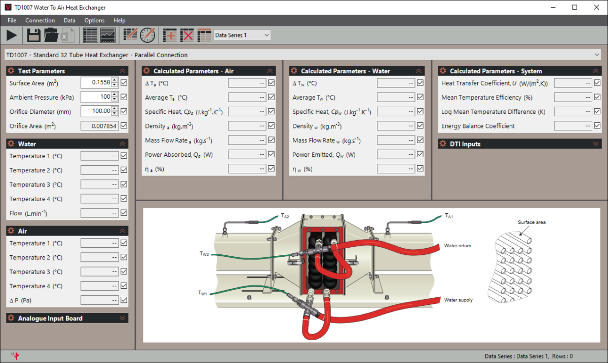 TecQuipment WATER TO AIR HEAT EXCHANGERS