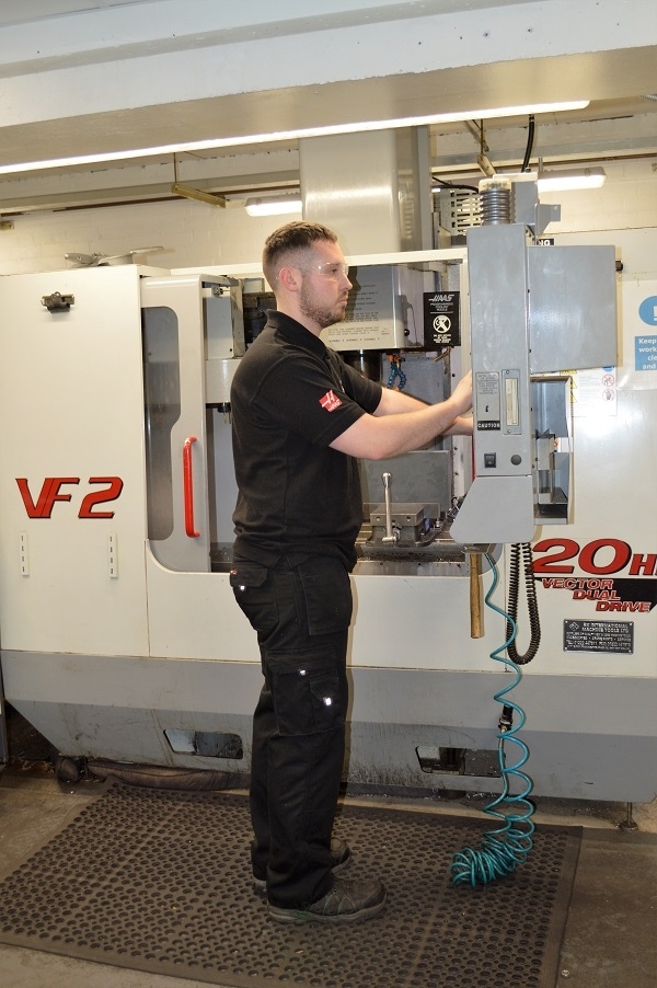 Joe Opperating A Haas Milling Machine Small